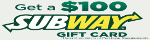 CR Exclusive-$100 Subway Gift Card Affiliate Program